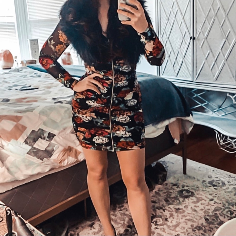 Guess long sleeve party dress